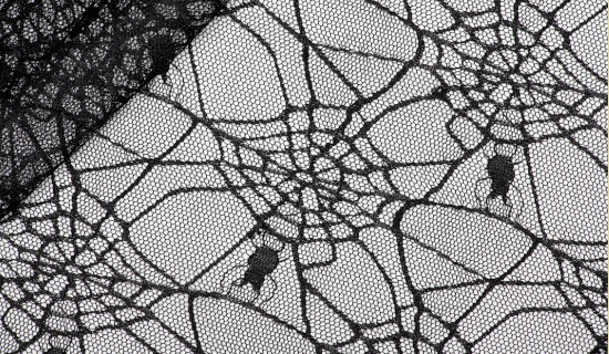 Spider web tulle - Black (Fekete)